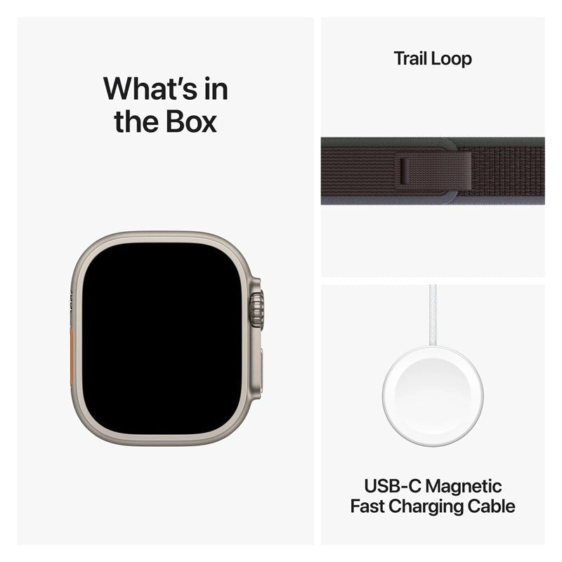 Apple Watch Ultra 2 - LTPO OLED / 64GB / 49mm / Bluetooth / Wi-Fi / Cellular / Medium/Large Titanium Blue/Black Trail