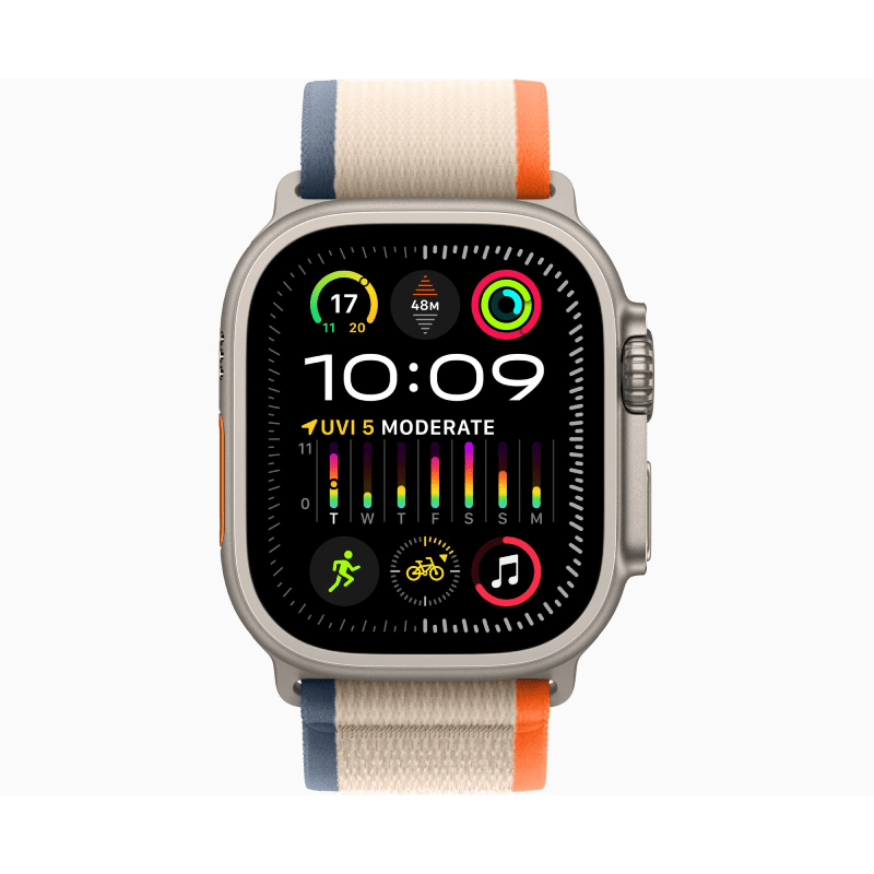 Apple Watch Ultra 2 - LTPO OLED / 64GB / 49mm / Bluetooth / Wi-Fi / Cellular / Medium/Large / Titanium Orange/Beige