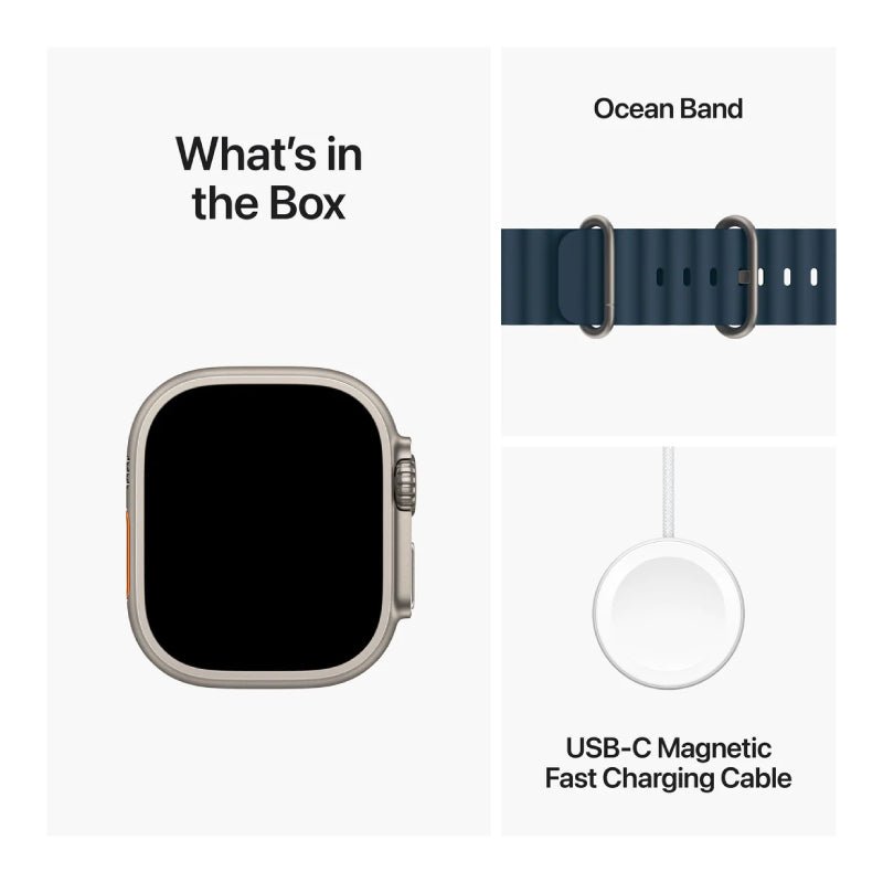 Apple Watch Ultra 2 - LTPO OLED / 64GB / 49mm / Bluetooth / Wi-Fi / Cellular / Titanium Blue Ocean Band Smart Watches