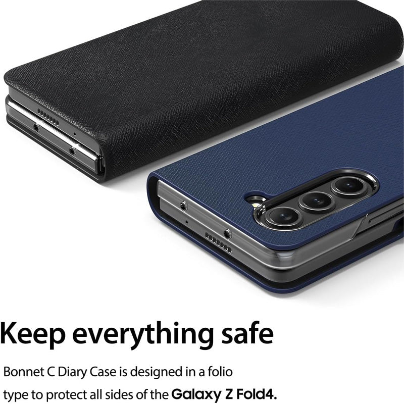 Araree Bonnet Diary Flip Case -  Samsung Galaxy Z Fold 5 / Ash Blue