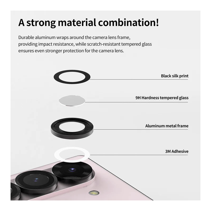 Araree Sub Core Metal Ring Camera Lens Protector Glass - Samsung Galaxy Z Fold 6 / Clear