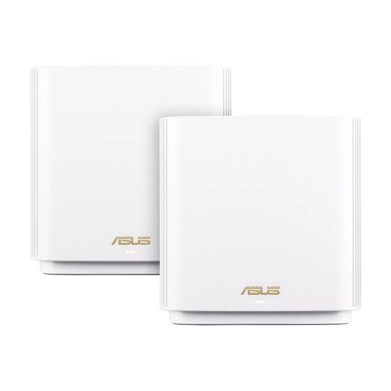 ASUS (XT8) ZenWi-Fi AX6600 Whole Home Tri-Band Mesh WiFi 6 - 5GHz (1201 Mbps) / USB 3.1 Gen 1 / Gigabit WAN / Gigabit LAN - White (2-Pack)