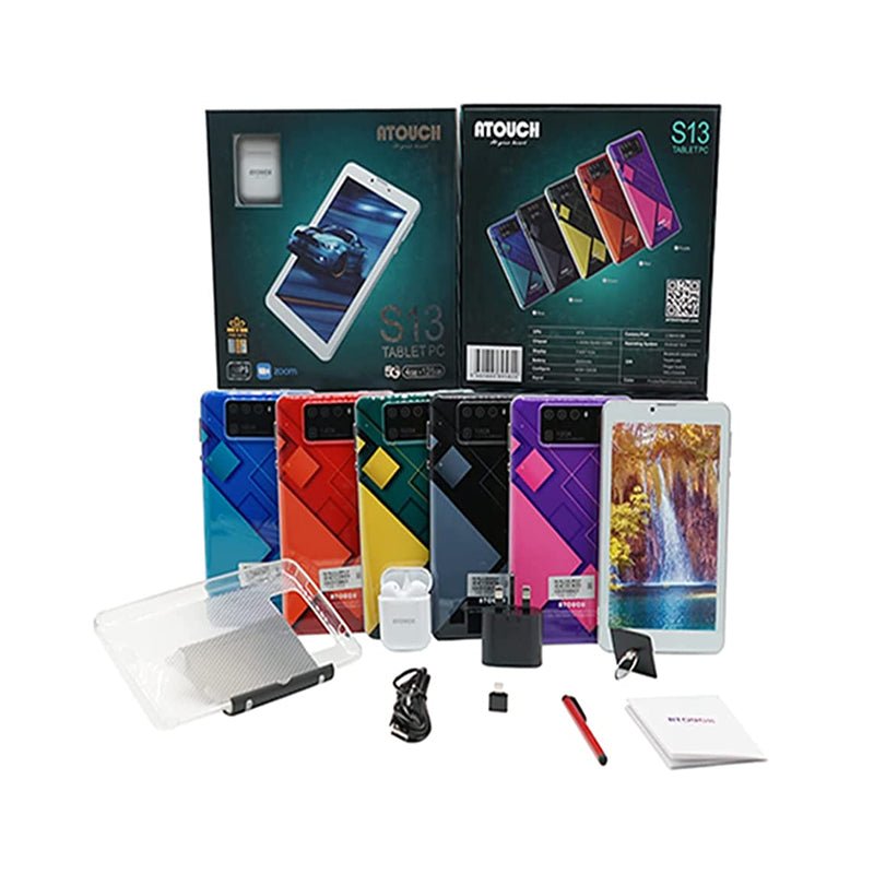 ايه تاتش اندرويد S13 تابلت - 7 - بوصة / 4 جيجابايت / 128 جيجابايت / 5جي  128 جيجابايت / 5جي  128 جيجابايت / واي-فاي / أخضر