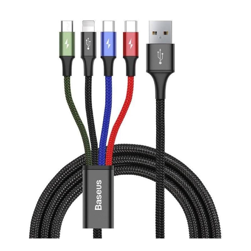 Baseus 4 in 1 Cable - Lightning / 2 x USB-C / Micro USB - Cable