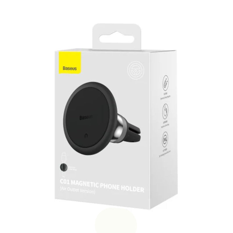 Baseus C01 Magnetic Phone Holder (Air Outlet Version) - Cluster Black