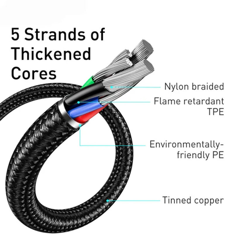 Baseus Display Fast Charging Data Cable USB to Type-C - 66W / 2m / Black