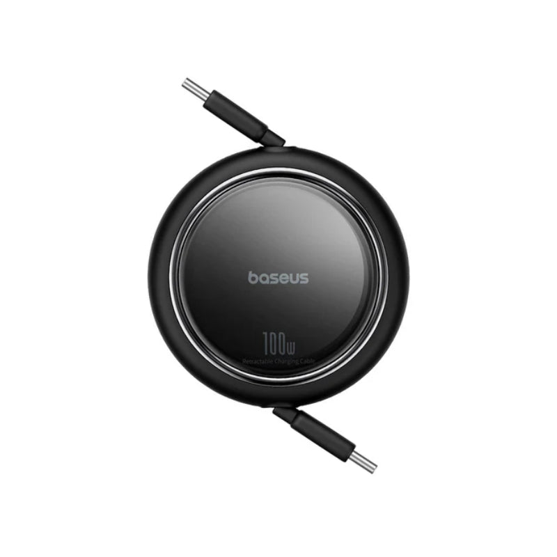 Baseus Free2Draw Mini Retractable Charging Cable - Type-C / 100W / 1 Meter / Cluster Black