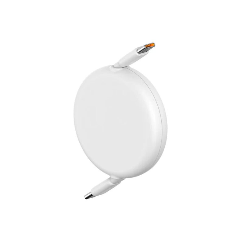 Baseus Free2Draw Mini Retractable Charging Cable - Type-C / 100W / 1 Meter / Moon White