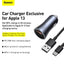 Baseus Golden Contactor Pro Dual Quick Charger - Car Charger / U+C 40W / Dark Gray