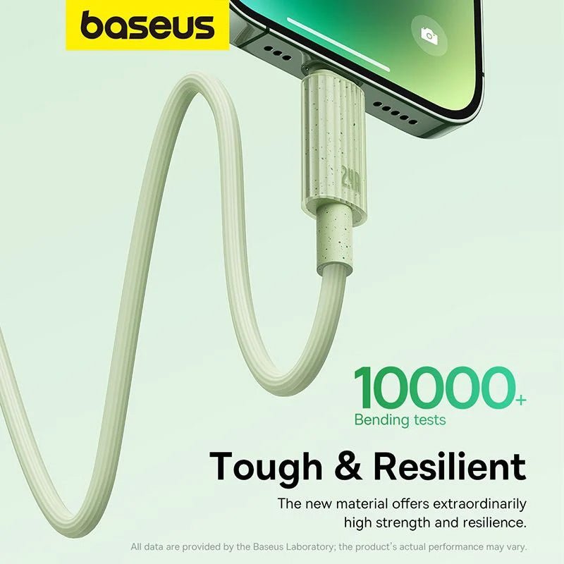 Baseus Habitat Series Fast Charging USB-A to Lightning Cable 2M - Natural Green