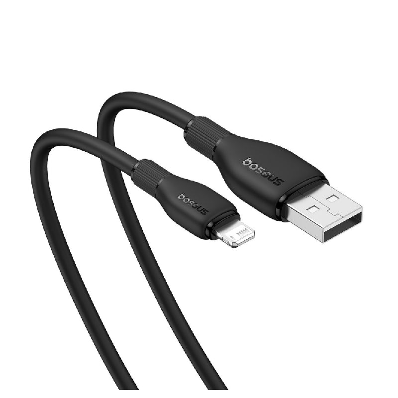 Baseus Pudding Series Fast Charging USB-A to Lightning Cable - 1.2 Meter / 12W / Cluster Black