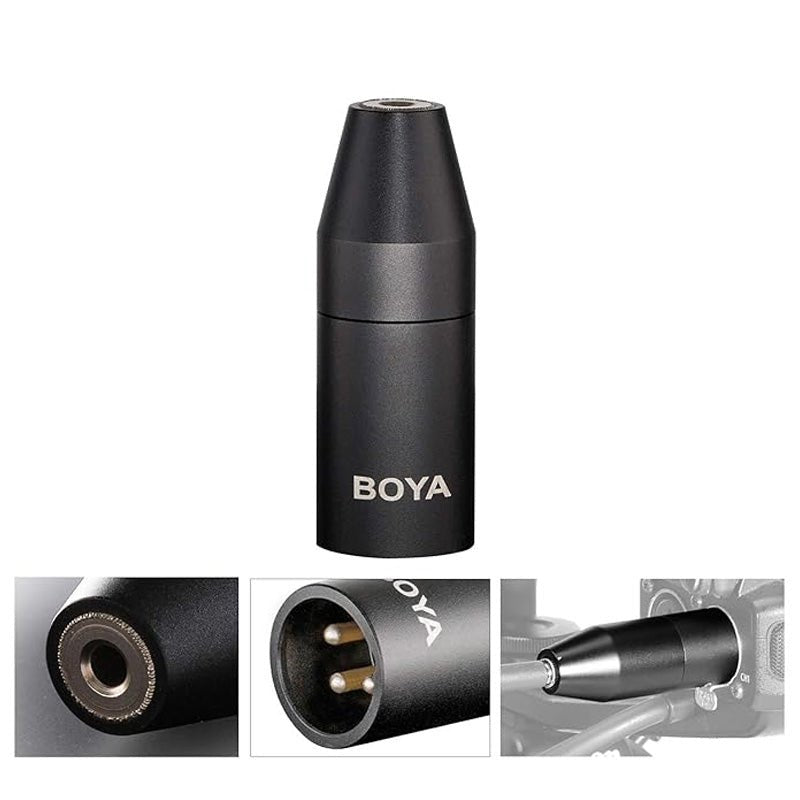 BOYA 35C-XLR Microphone Adapter - 3.5mm Jack / XLR - Black