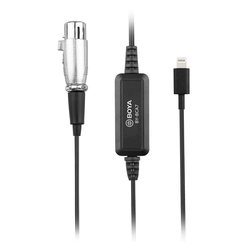 BOYA BY-BCA7 19.68' XLR To Lightning Adapter Cable For IOS Devices