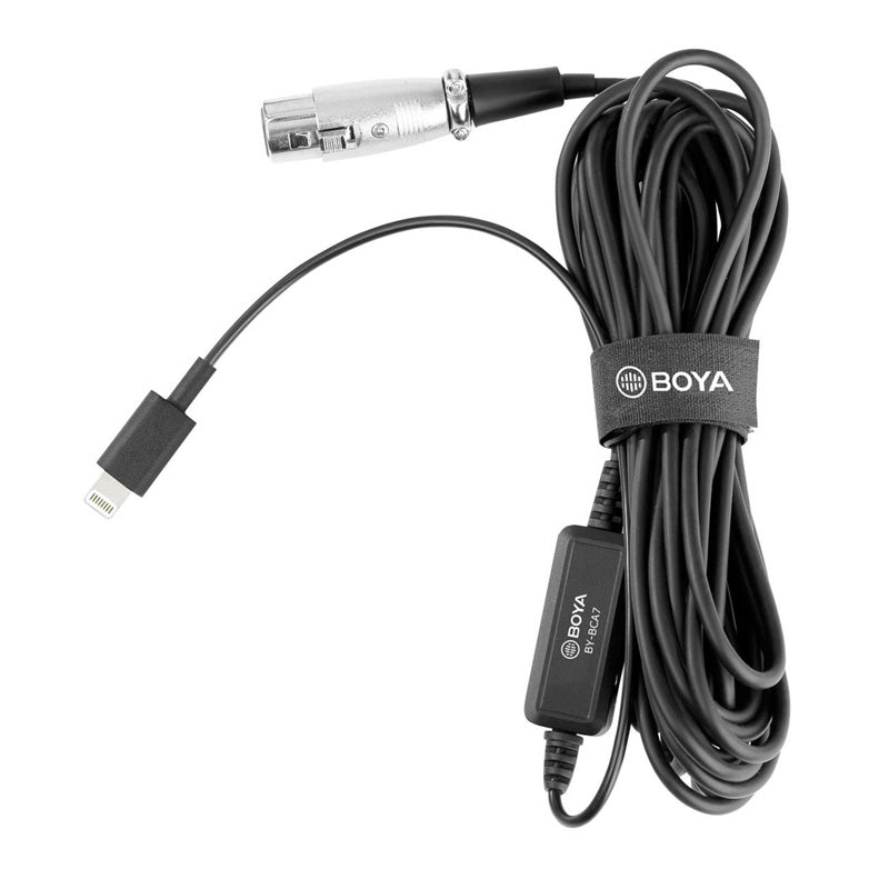 BOYA BY-BCA7 19.68' XLR To Lightning Adapter Cable For IOS Devices