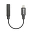 BOYA BY-K3 3.5mm Female TRS to Male Adapter Cable - 3.5mm / ‎Lightning - Black