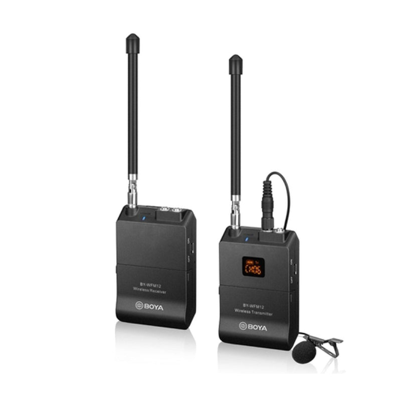 Boya BY-WFM12 VHF Wireless Microphone System - 12 Channel / Wireless - Black