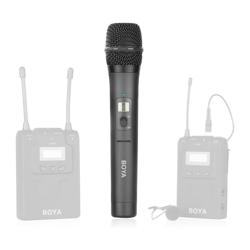 BOYA BY-WHM8 Pro Wireless Handheld Cardioid Microphone Transmitter - 48-Channel UHF / ‎18 KHz - Black