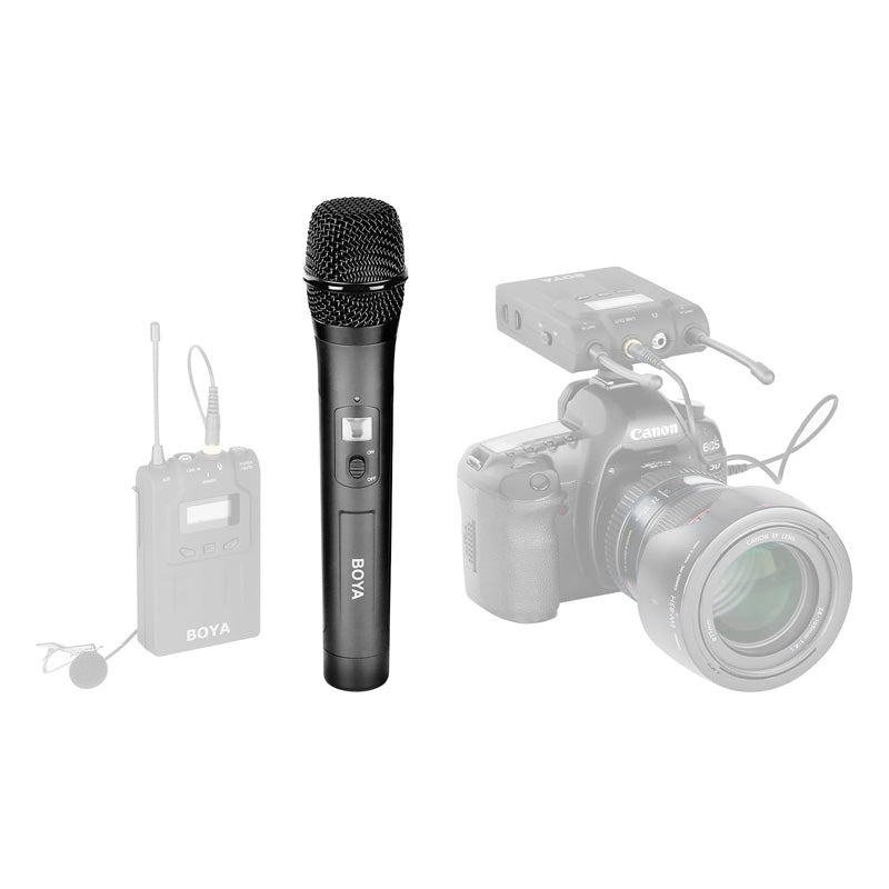 BOYA BY-WHM8 Pro Wireless Handheld Cardioid Microphone Transmitter - 48-Channel UHF / ‎18 KHz - Black