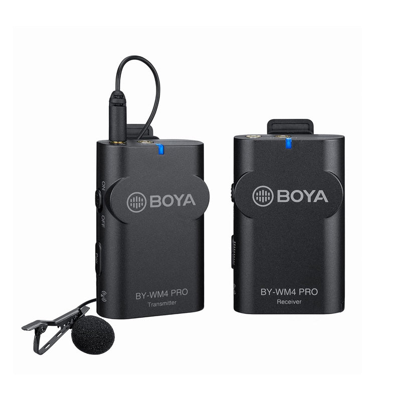 BOYA BY-WM4 PRO K1 Dual Channel 2.4G Wireless Studio Condenser Microphone Lavalier Interview Mic For DSLR Cameras