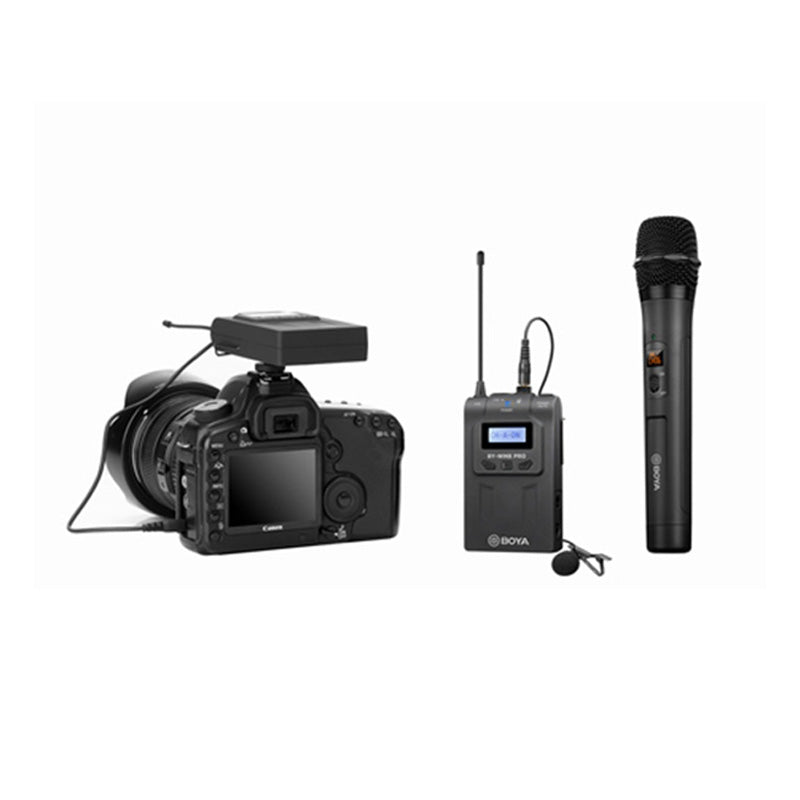 BOYA BY-WM8 PRO-K4 Dual Channel Wireless Mic Kit With BY-WHM8 Handheld And Receiver