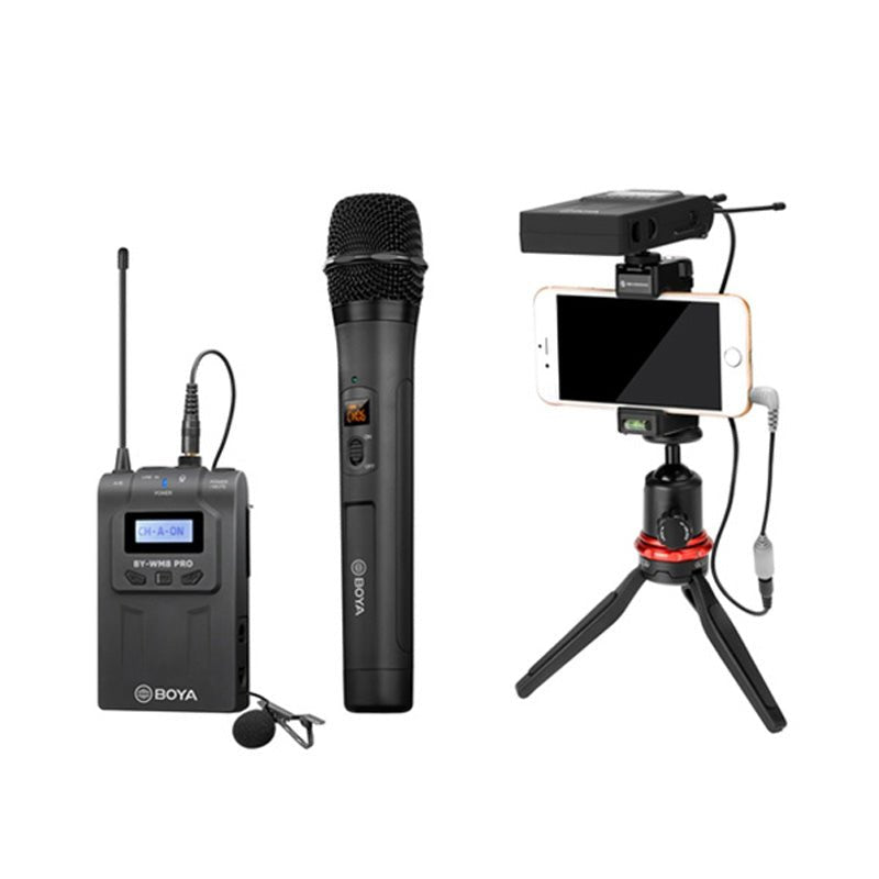 BOYA BY-WM8 PRO-K4 Dual Channel Wireless Mic Kit With BY-WHM8 Handheld And Receiver