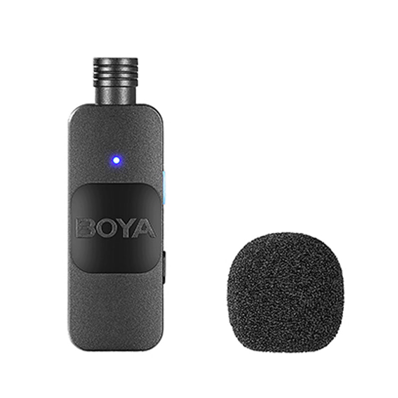 BOYA Smallest 2.4Ghz Wireless Microphone with Lightning connector for iOS device( 2TX+1RX) - Black