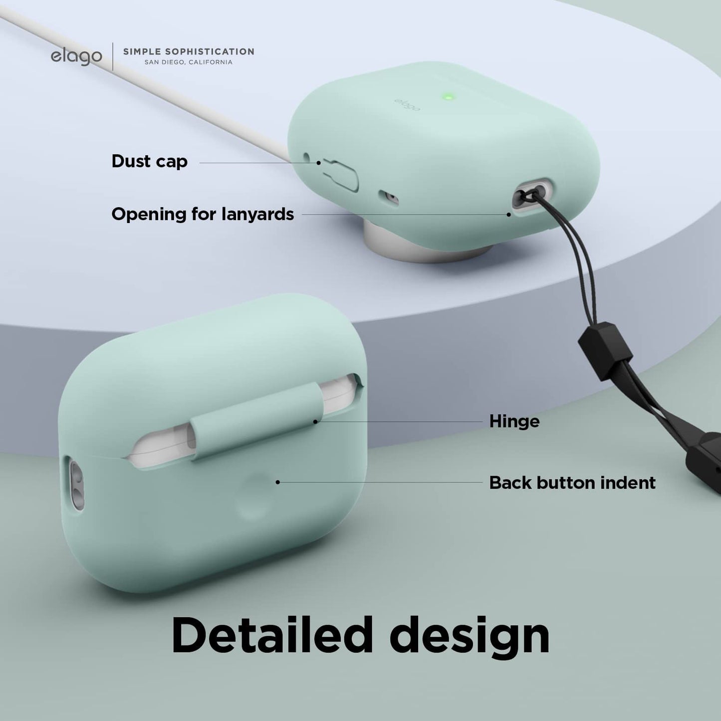 Elago AirPods Pro 2 Silicone Originial Hang Case - Mint