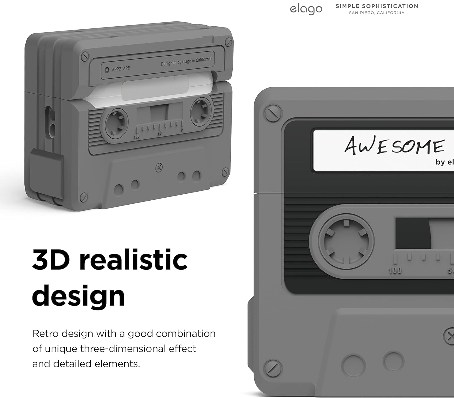 إلاجو كاسيت حافظة  شرائط الكاسيت - ابل ايربودز برو 2 / أسود اكسسوارات > هواتف  تابلت