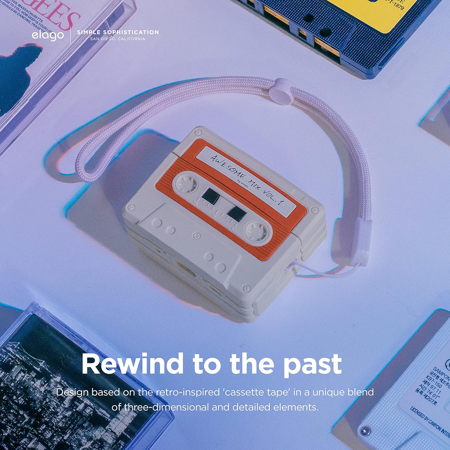 شريط كاسيت حافظة  شرائط إلاجو - ابل ايربودز برو 2 / أبيض اكسسوارات > هواتف  تابلت