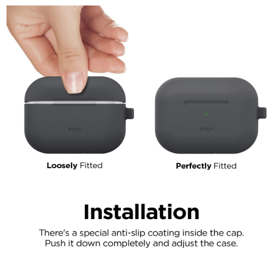 إلاجو ايربودز برو  حافظة  الأصل - رمادي داكن اكسسوارات  الصوت > سماعات الرأس