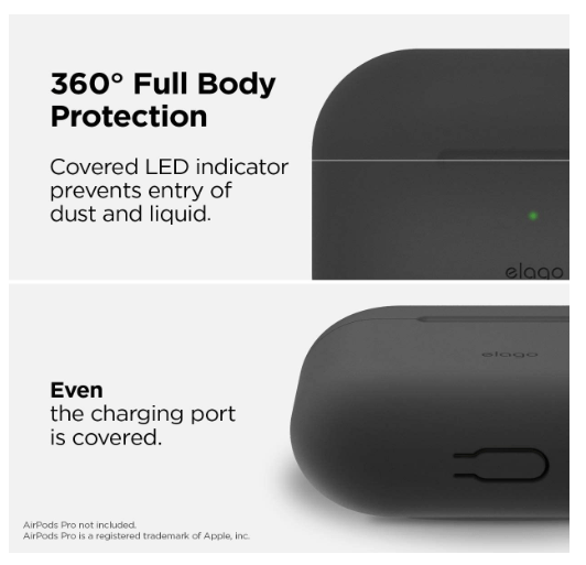 إلاجو ايربودز برو  حافظة  الأصل - رمادي داكن اكسسوارات  الصوت > سماعات الرأس