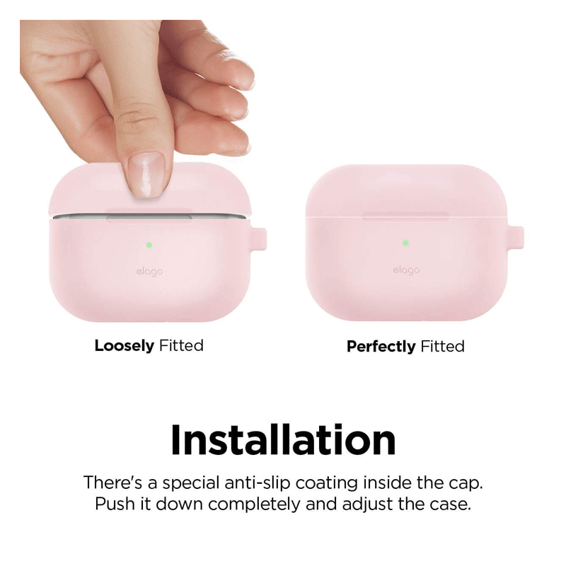 ايربودز برو نحيف  حافظة - اللون الوردي  الجميل اللون الوردي اكسسوارات > هواتف  تابلت