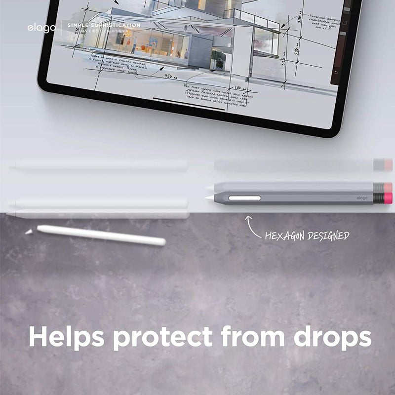 إلاجو ابل قلم الجيل الثاني  حافظة الجيل الكلاسيكي - رمادي داكن