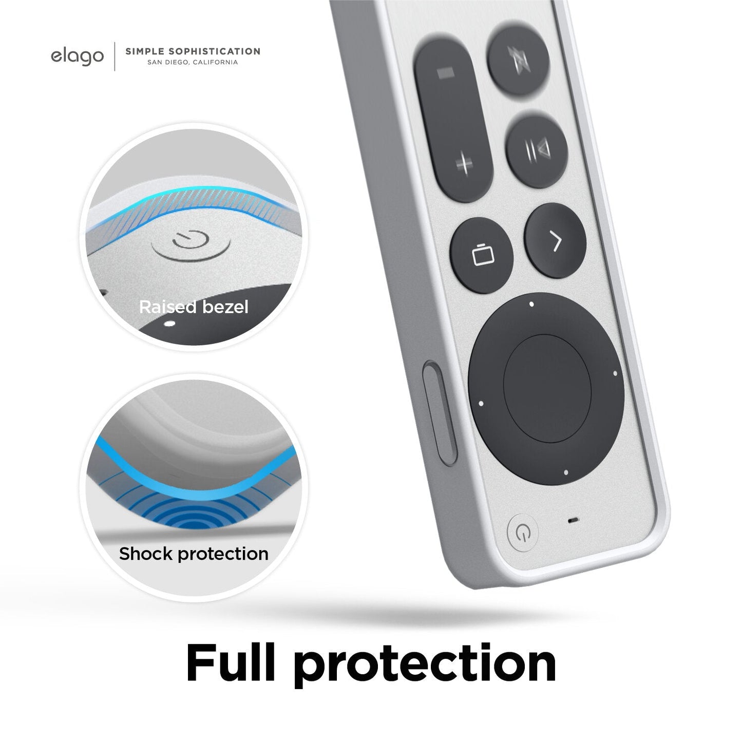 Elago Apple TV Siri Remote R4 2021 Case - Light Gray