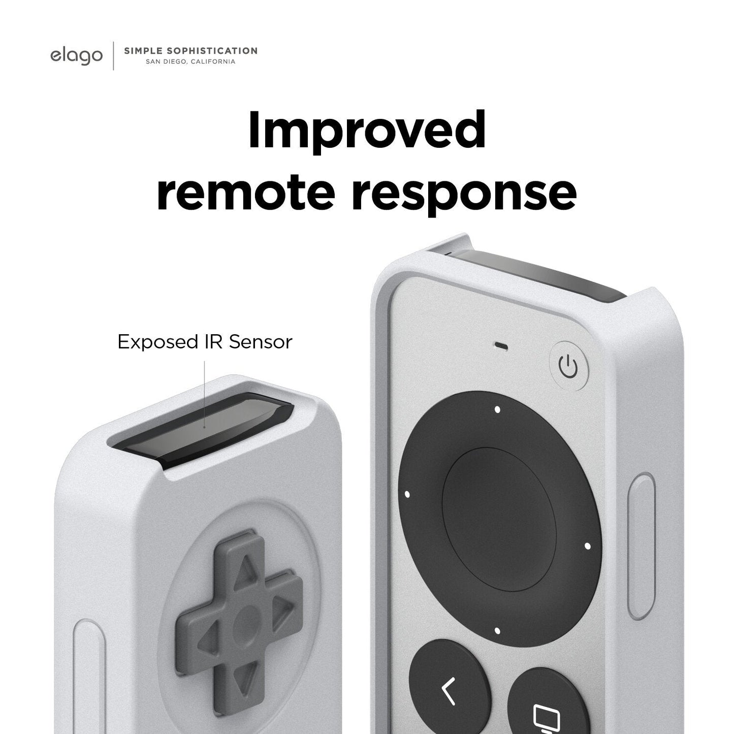 Elago Apple TV Siri Remote R4 2021 Case - Light Gray