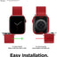 Elago Apple Watch 45/44/42mm/Ultra Premium Fluoro Rubber Strap - Red