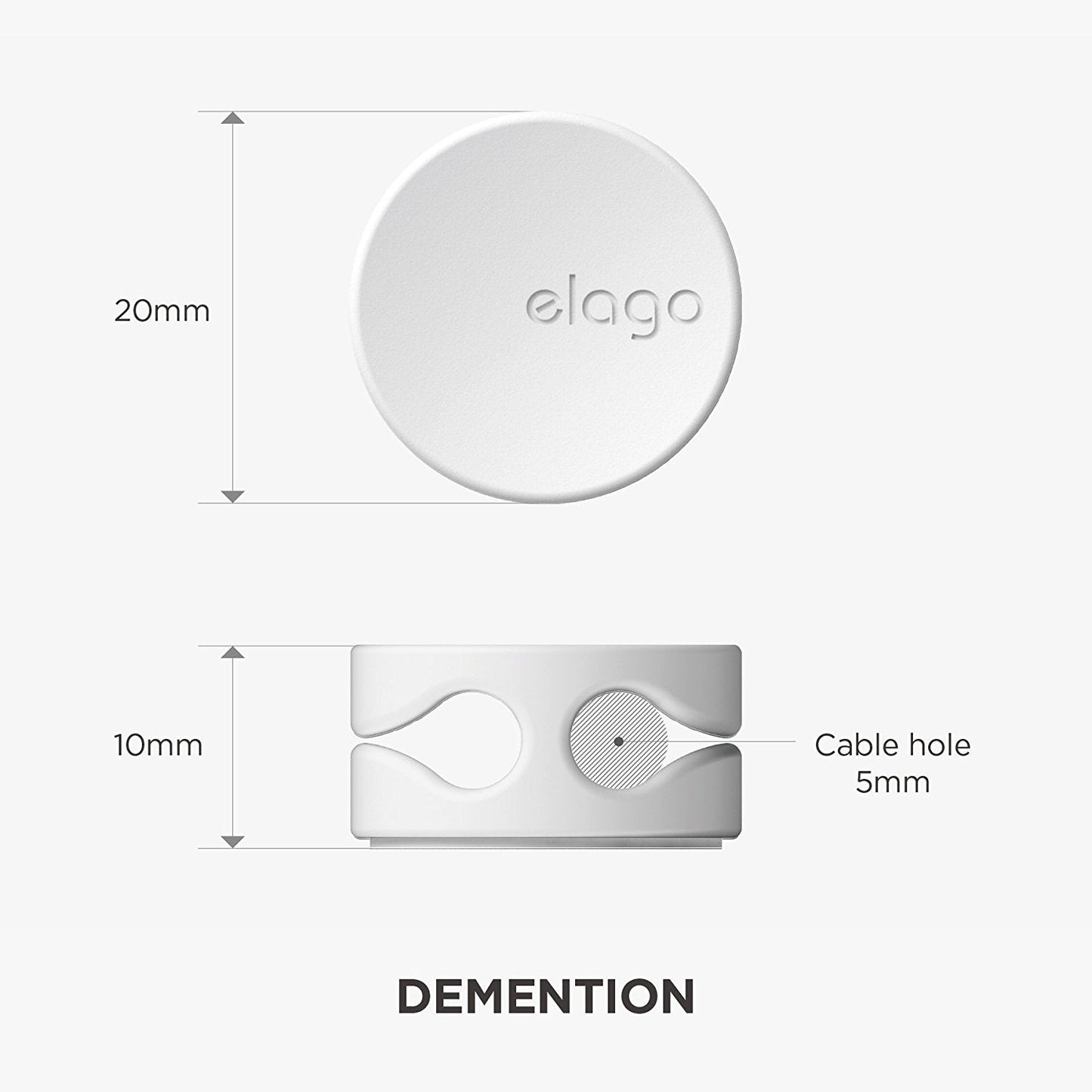 Elago Cable Management Buttons (7 pieces) - White