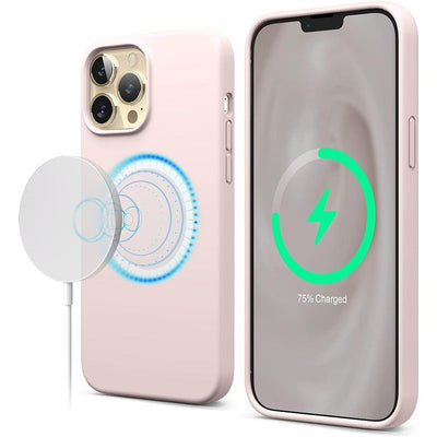 Elago MagSafe Soft Silicone Case - Apple iPhone 13 Pro Max/iPhone 12 Pro Max / Lovely pink Accessories > Mobiles &
