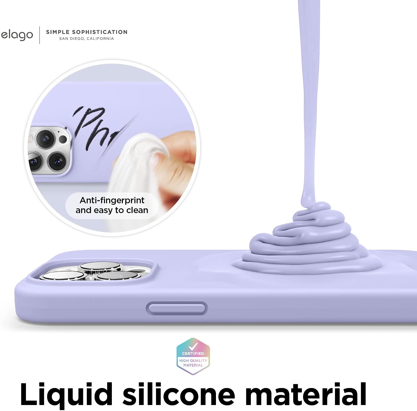 Elago Soft Silicone Case - Apple iPhone 13 Pro Max/iPhone 12 Pro Max / purple Accessories > Mobiles & Tablets > Mobiles