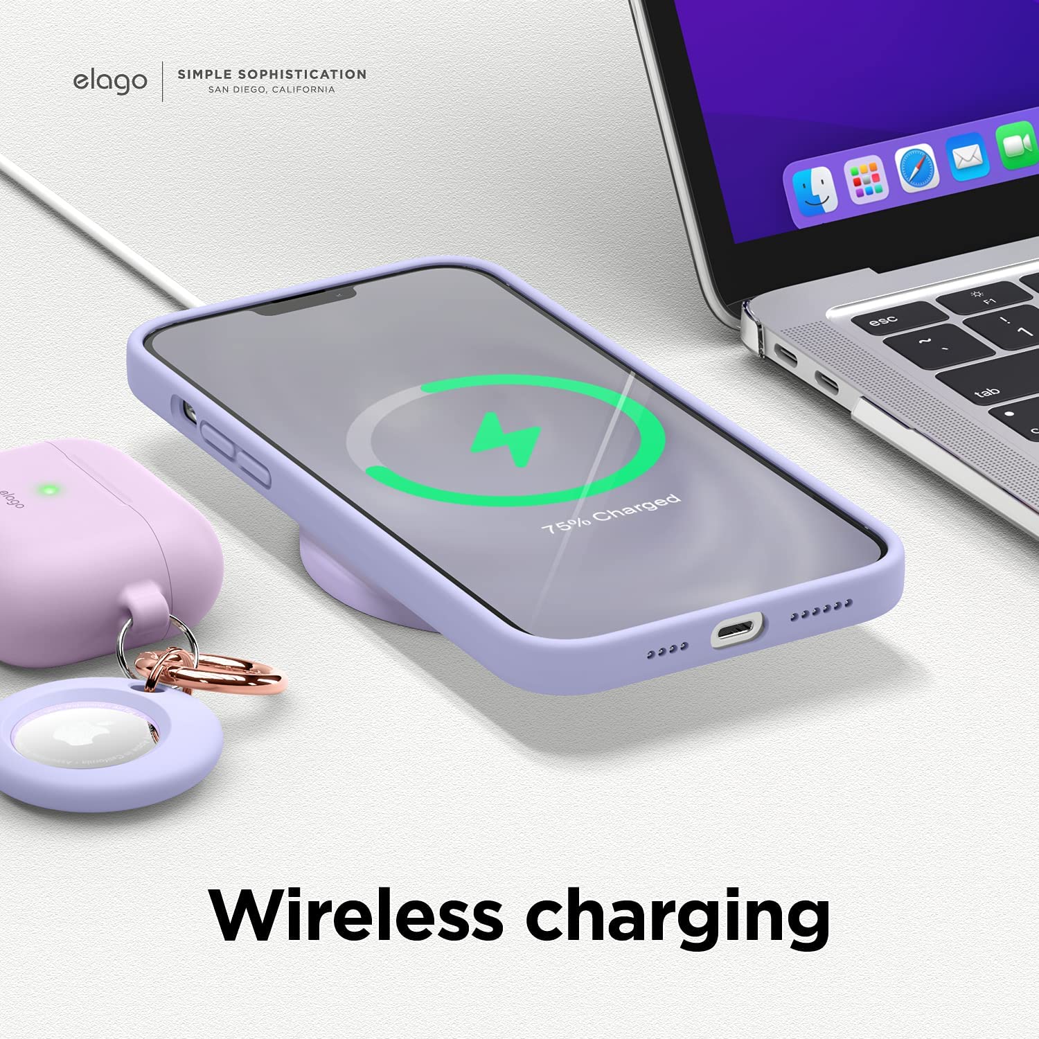 Elago Soft Silicone Case - Apple iPhone 13 Pro Max/iPhone 12 Pro Max / purple Accessories > Mobiles & Tablets > Mobiles