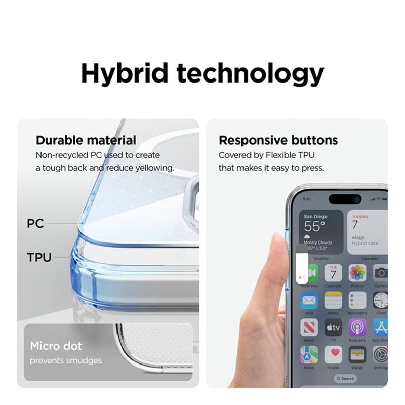 إلاجو ماج سيف مغناطيسي هايبرد حافظة - ابل ايفون 15 برو / أسود اكسسوارات > هواتف & تابلت > هواتف &