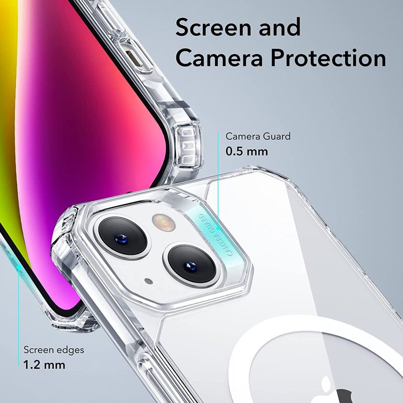 ESR أرمور مع هالو لوك ماج سيف حافظة - ابل ايفون 14 شفاف  بلس / شفاف اكسسوارات > هواتف & تابلت  هواتف >