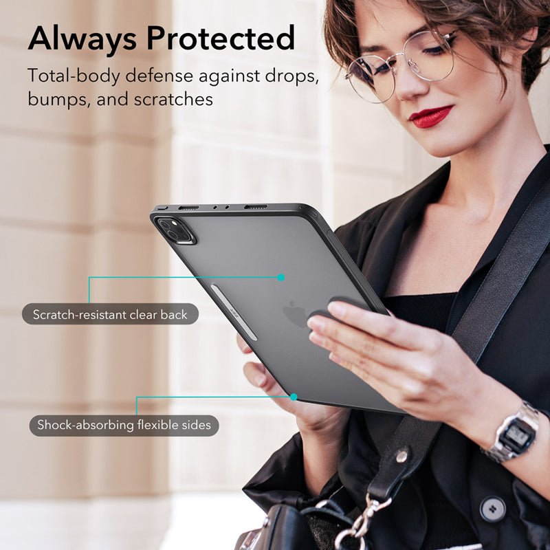 ESR Ascend Hybrid Case - Apple iPad Pro 12.9 Gen 6/5/4/3 (2018-2022) / Jelly Black Accessories > Mobiles & Tablets >