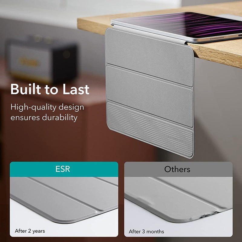 ESR Ascend Trifold Case - Apple iPad Pro 12.9 Gen 6/5/4/3 (2018-2022) / Silver Gray Accessories > Mobiles & Tablets >