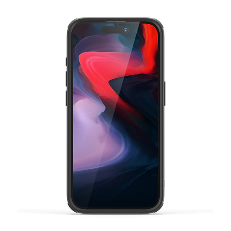 ESR كلاسيك هايبرد حافظة مع  حامل  مخبأ (هالو لوك) - ابل ايفون 15 برو / شفاف  و أسود اكسسوارات > هواتف  و