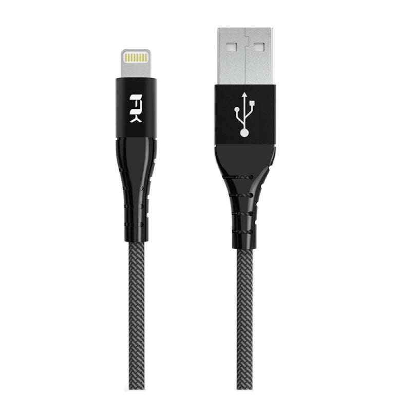 Feeltek Air Lightning to USB-A Cable 180cm (Braid + Metallic) - Black