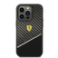 Ferrari iPhone 14 Pro Bimaterial Carbon Case & Polycarbonate & Silver Stripe - Black Accessories > Mobiles & Tablets >
