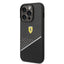 Ferrari iPhone 14 Pro Max Bimaterial Carbon Case & Polycarbonate & Silver Stripe - Black Accessories > Mobiles &