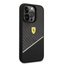 Ferrari iPhone 14 Pro Max Bimaterial Carbon Case & Polycarbonate & Silver Stripe - Black Accessories > Mobiles &