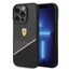 Ferrari iPhone 14 Pro Max Bimaterial Carbon Case & Polycarbonate & Silver Stripe - Black Accessories > Mobiles &